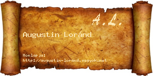 Augustin Loránd névjegykártya